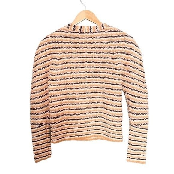NWT A.L.C. Sweater Rebekah Cardigan Cashew Multi Stripe Button Front Size XS NEW - Picture 3 of 14